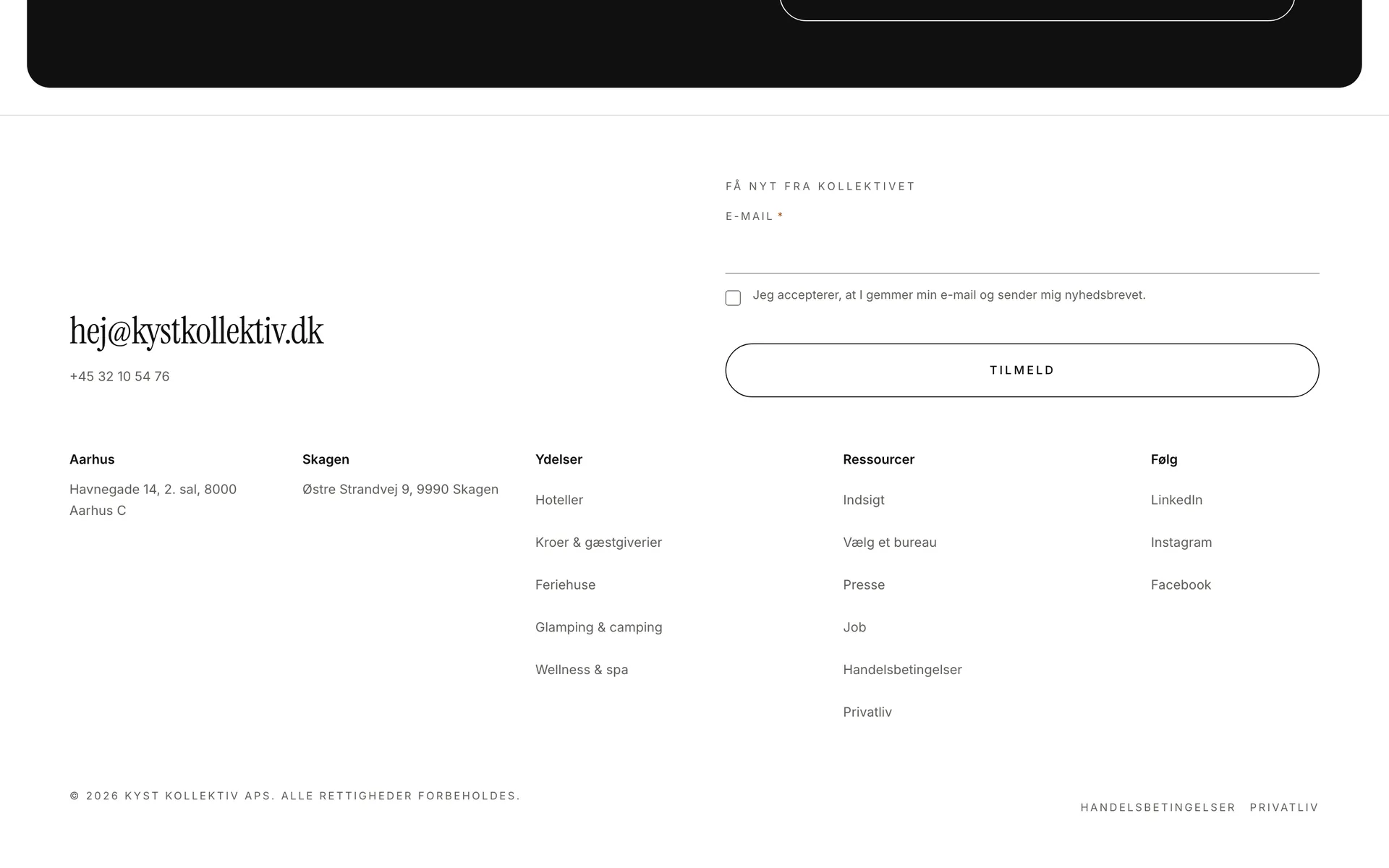 Sidefod i designet Kystkollektivet