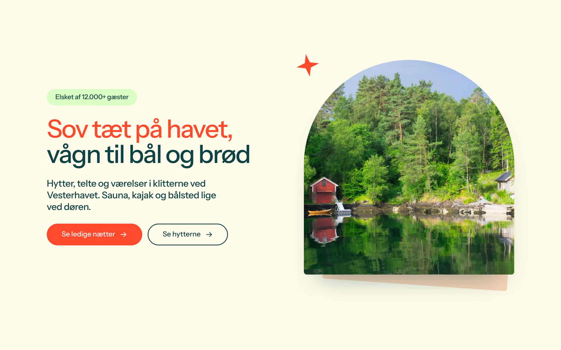 Hero i designet Klit og bål: Sov tæt på havet,vågn til bål og brød