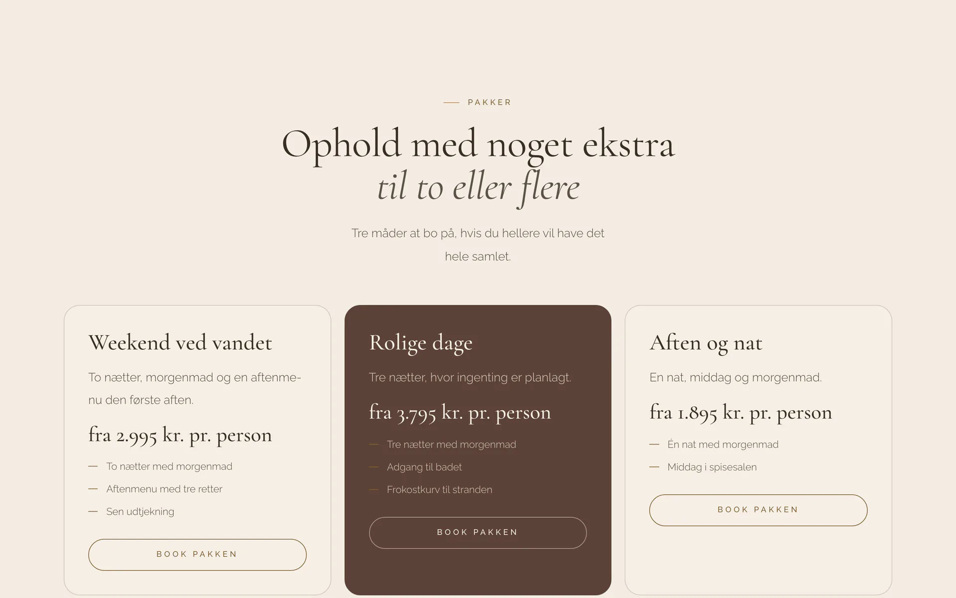 Priser i designet Havlys: Ophold med noget ekstratil to eller flere