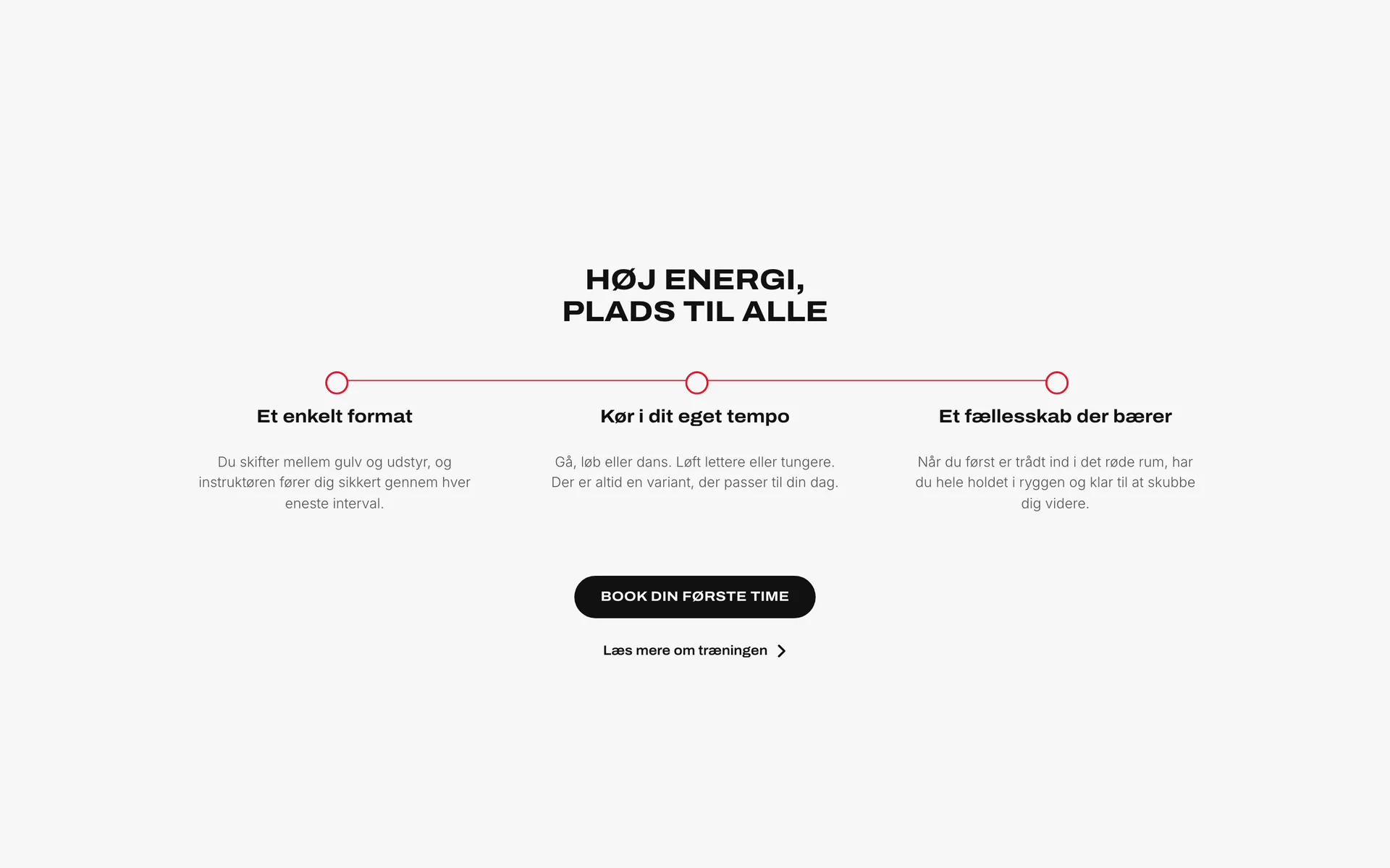 Proces i trin i designet Rødt rum: Høj energi, plads til alle